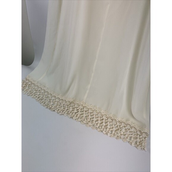 Kathryn Deene Nightgown Ivory Sleeveless Long Maxi Lace Trim Hem Womens 14/16 - Picture 8 of 15